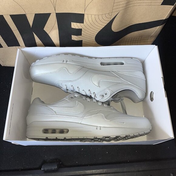 NEW Nike By You Air Max 1 Triple Gray Silver HQ3714-900 Men\'s Size 13